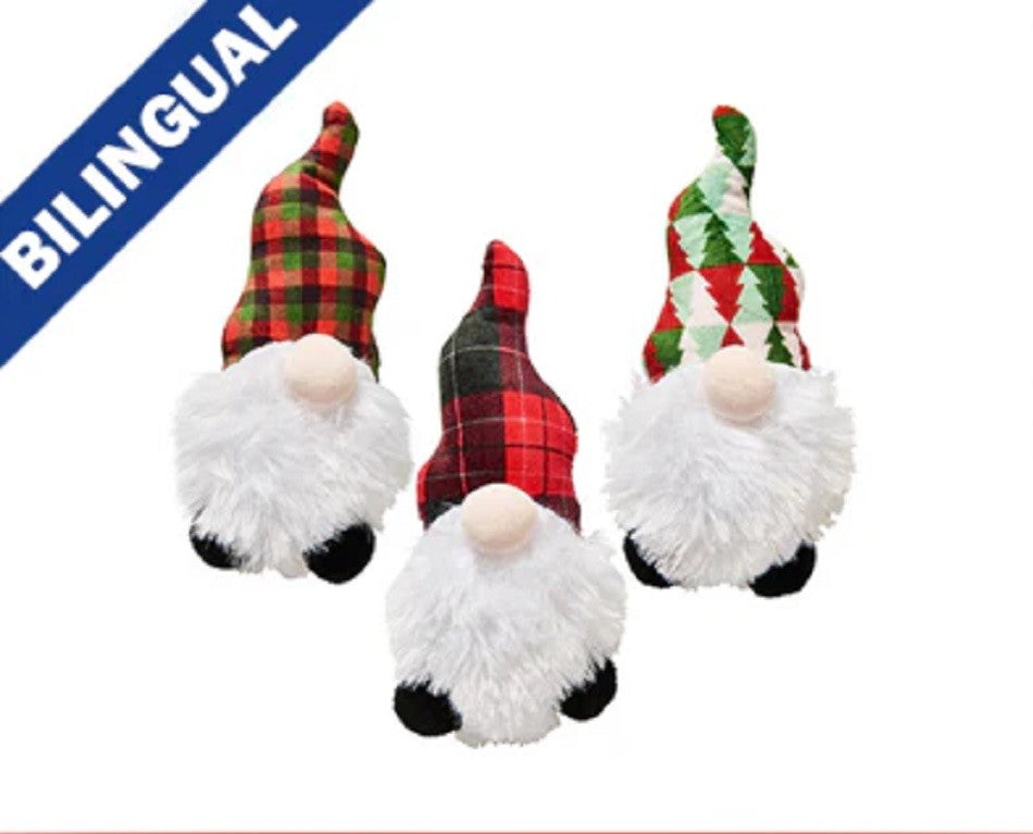 SPOT Holiday Christmas GNOME Catnip Cat Toys Assorted- ONE Toy - 4"