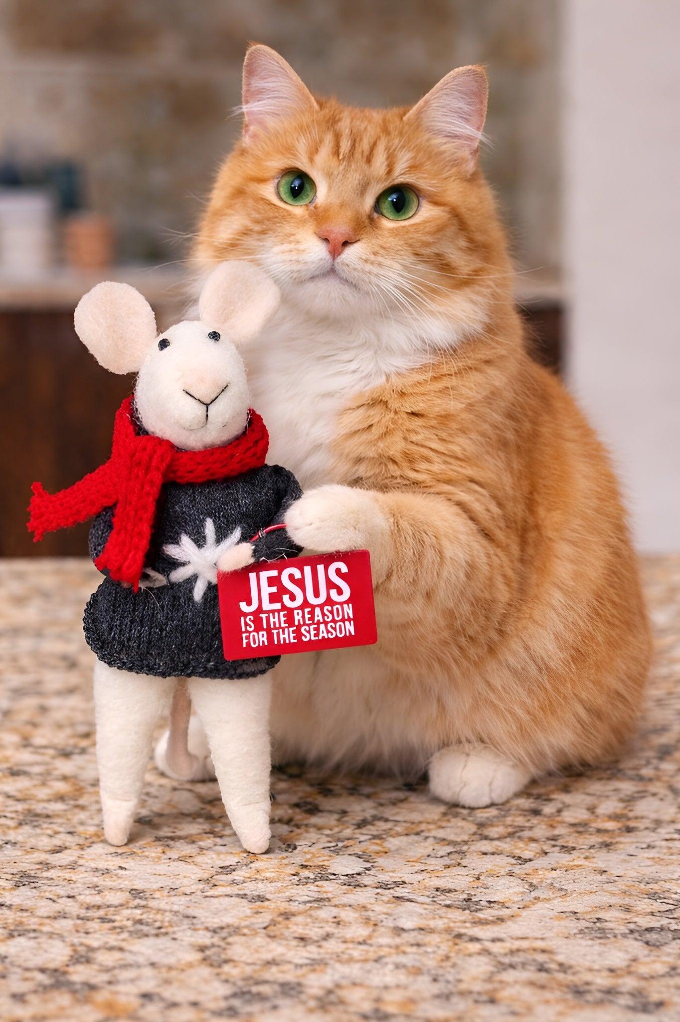 Primitives by Kathy The Season Mouse Critter - Christmas