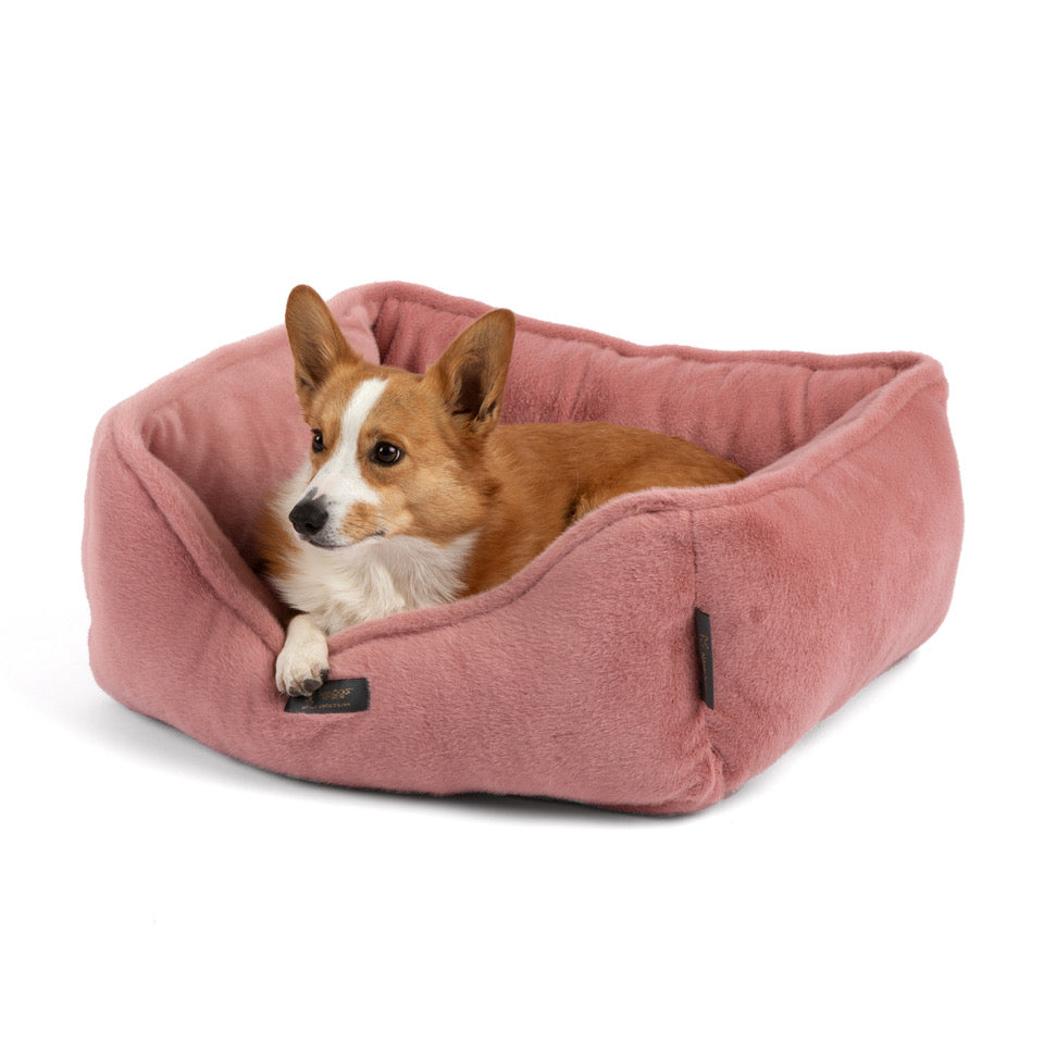 Nandog Pet Gear Cloud 2.0 Reversible Dog Knit Bed - Taupe Pink (25 in)