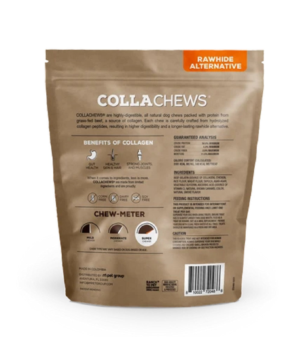 CollaChews Chicken & Collagen Rawhide Free 6" Rolls Dog Treat - 10 Pack Bag