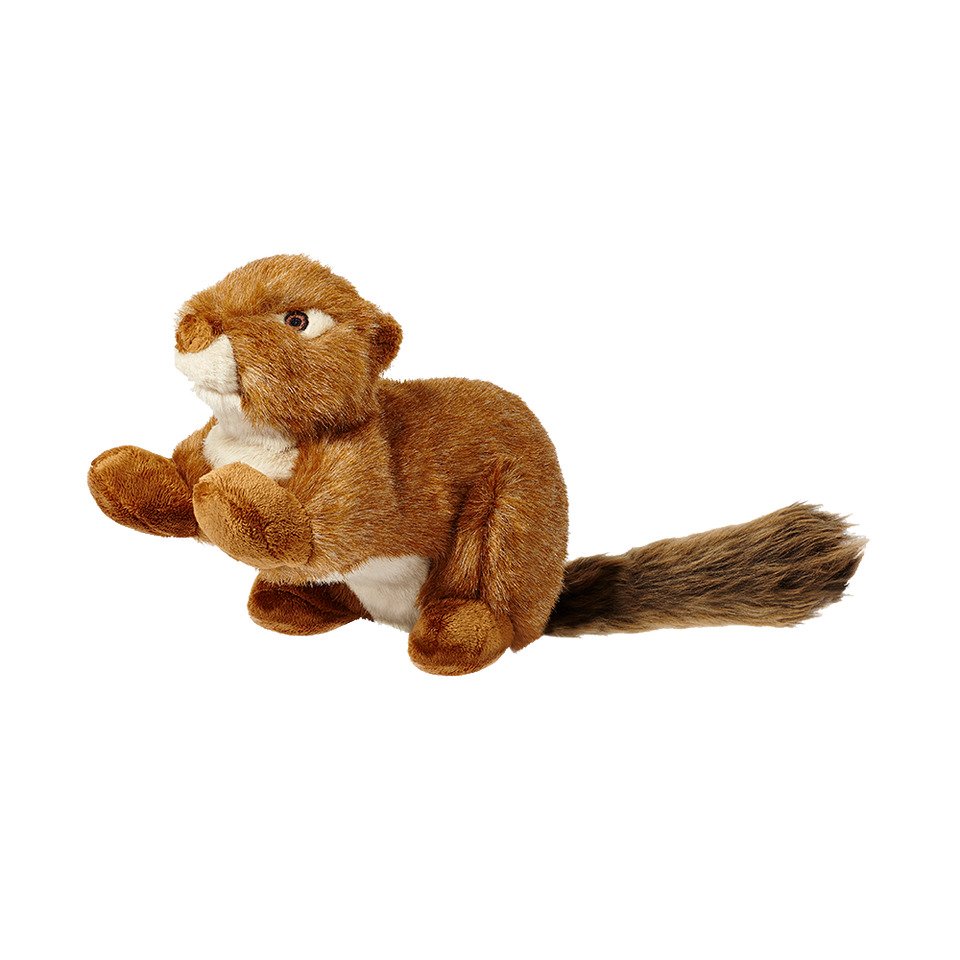 Fluff & Tuff Squeakerless Red Squirrel Dog Toy - 12"