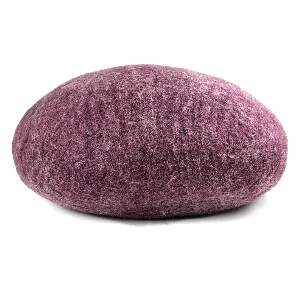 Yeti Pet Cave Pet Bed for Cats and Small Dogs, 100% New Zealand Wool, Purple