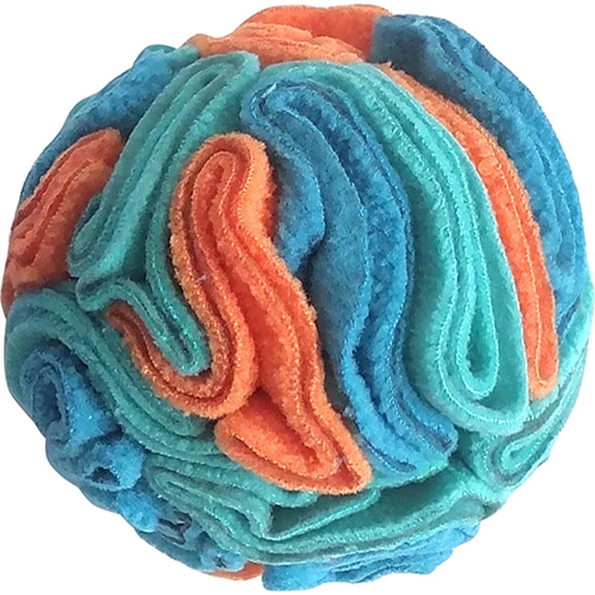FOUFIT Hide n Seek Snuffle Balls Nosework Toy for Dogs, Blue/Orange, Small 4"