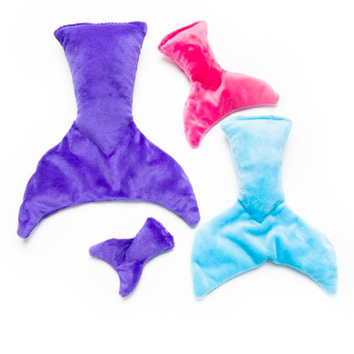 Mutts & Mittens, Inc. Mermaid Tail Plush Dog Toy- (Medium)- Assorted Colors