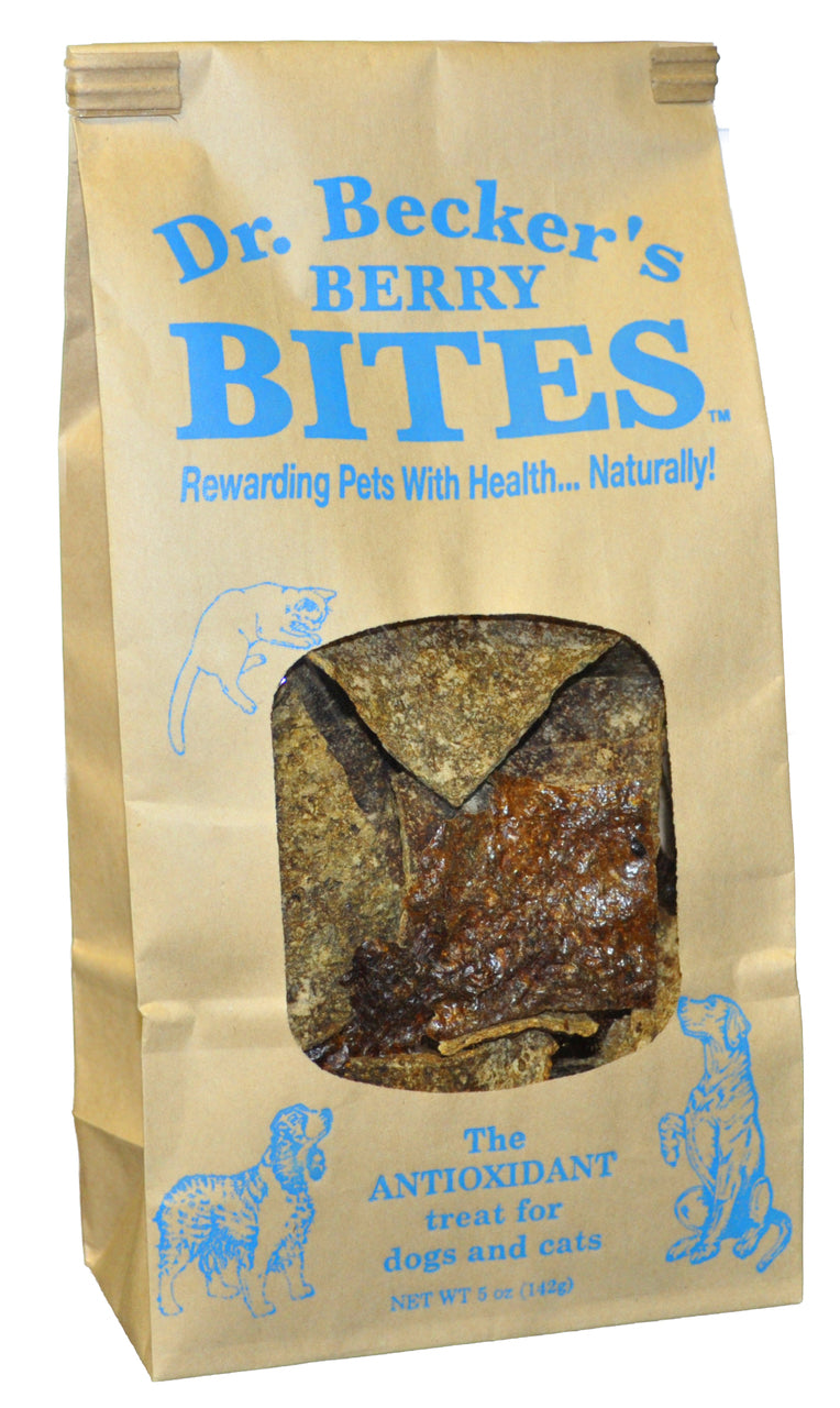 Dr. Becker's Bites Flavor Variety Pack | All Natural Whole Food | Four Versatile Treats for Dogs & Cats | Includes Bison, Beef, Veggie & Berry Bites