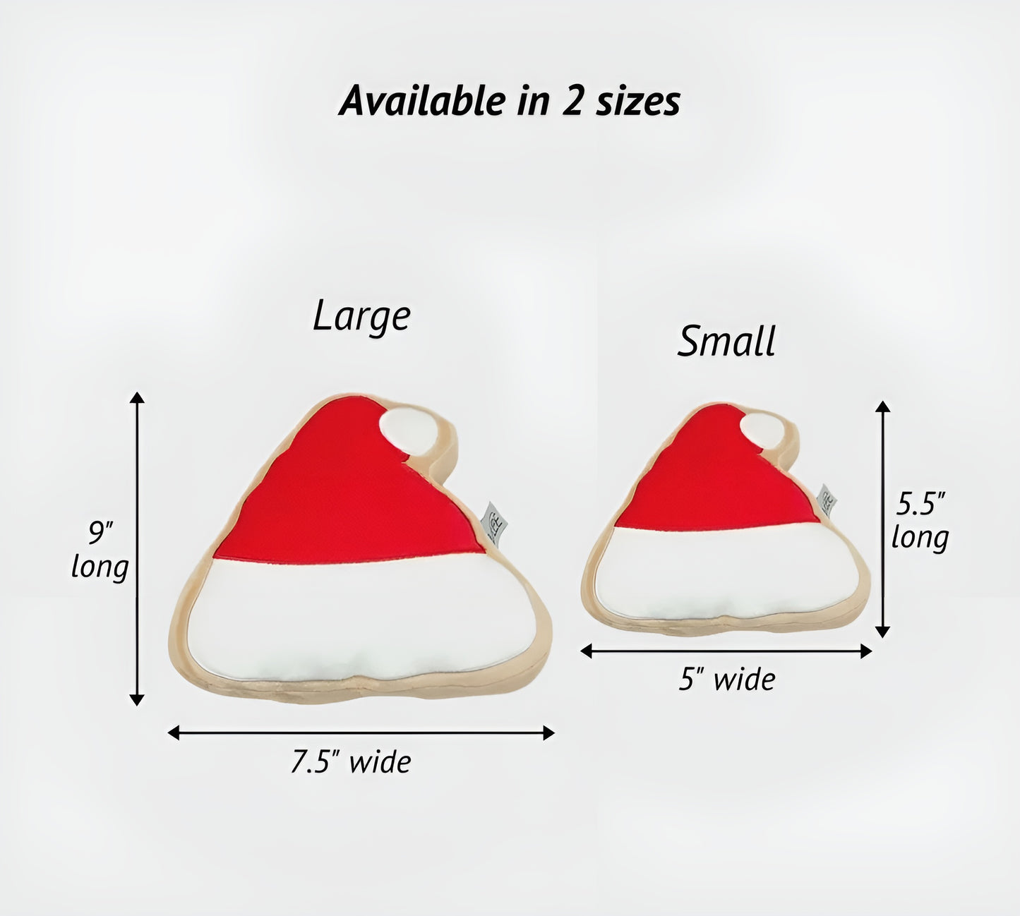 Midlee Christmas Sugar Cookie Catnip Cat Toys- Festive Santa Hat & Christmas Tree Plush Set, Soft Cotton with Polyfill, Holiday Decor Gift for Cats