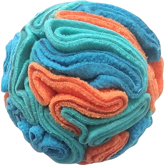 FOUFIT Hide n Seek Snuffle Balls Nosework Toy for Dogs, Blue/Orange, Small 4"