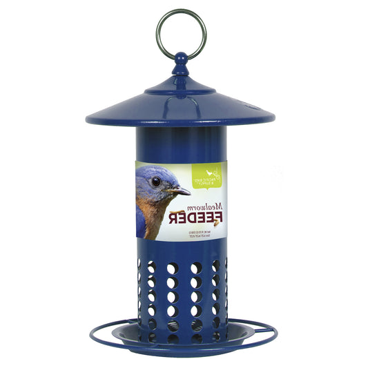 Pacific Bird & Supply CO Galvanized Steel Mealworm Feeder - Blue (11.25")