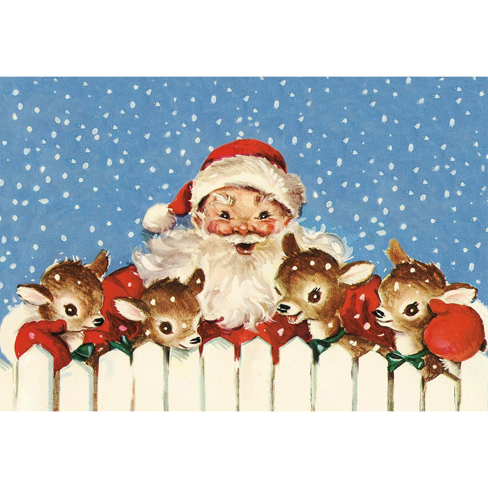 Primitives by Kathy Vintage Santa Paper Placemat Pad - 17.50" x 12"