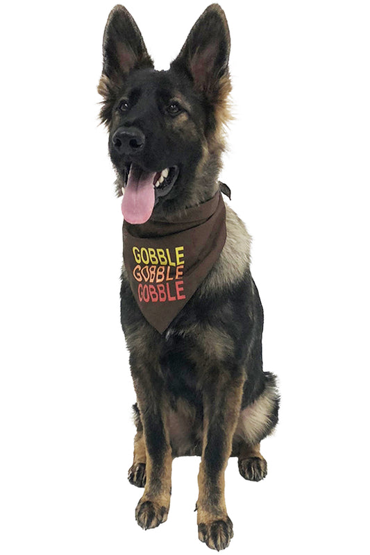 Midlee Gobble Gobble Gobble Thanksgiving Dog Bandana (Small)