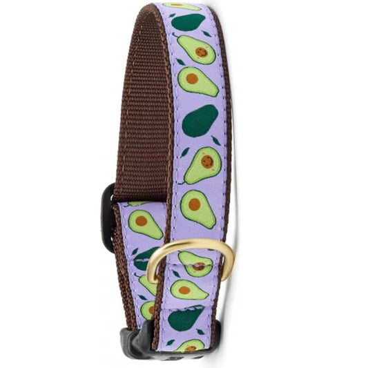Up Country Avocado Pattern Dog Collar, Large (15 To 21 inches) 1 Inch Wide Width