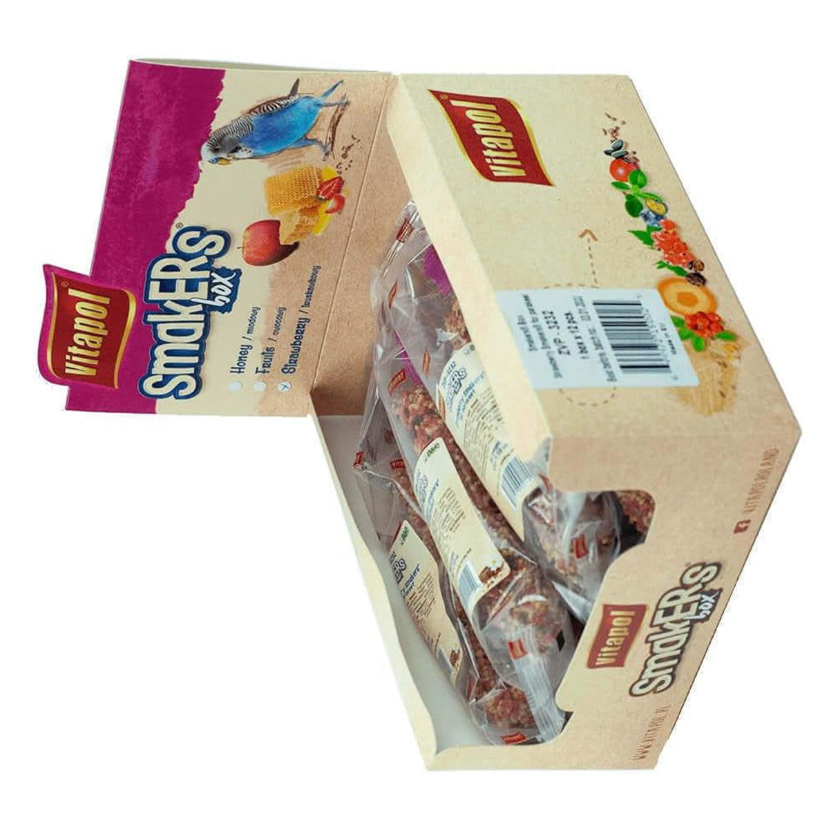 A&E Cage Company Smackers Parakeet Strawberry Treat Sticks- 12 Count