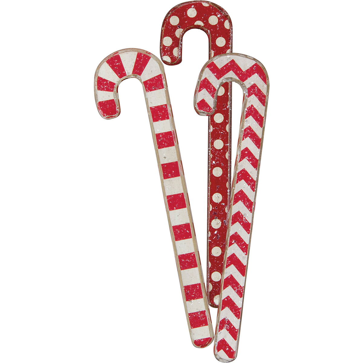 Primitives by Kathy Red Candy Canes - Set of 3
