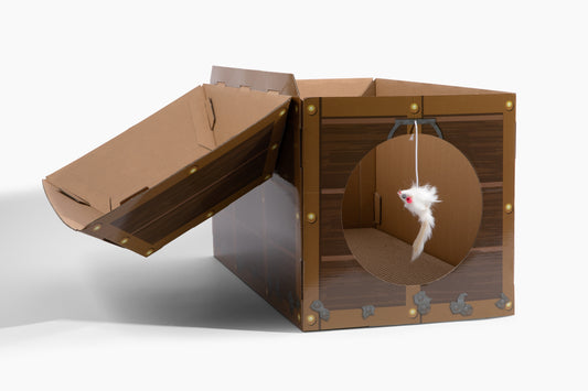 Midlee Treasure Chest Cat Scratcher House