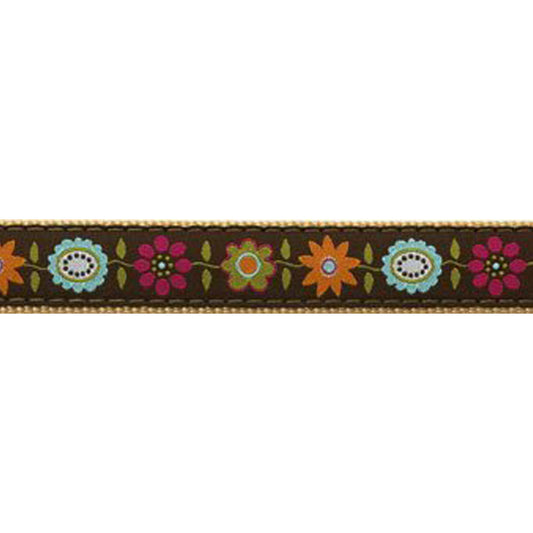 Up Country Bella Floral 1" Wide Dog Collar- Large 15"-21"