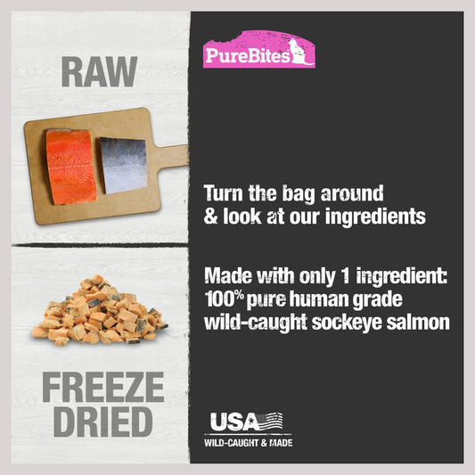 PURE BITES Freeze Dried Salmon Cat Treats .92oz