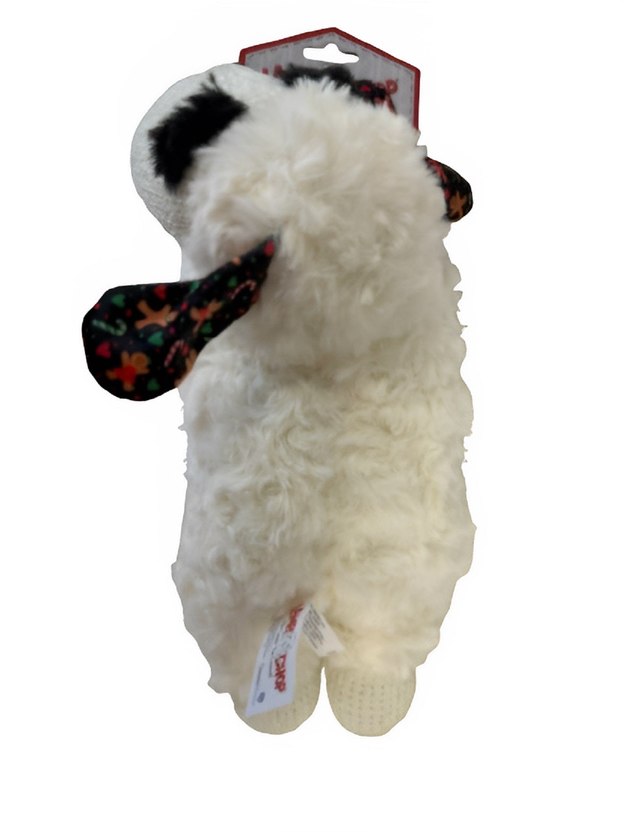 MultiPet Lamb Chop Christmas Dog Toy- Gingerbread Print -10.5"