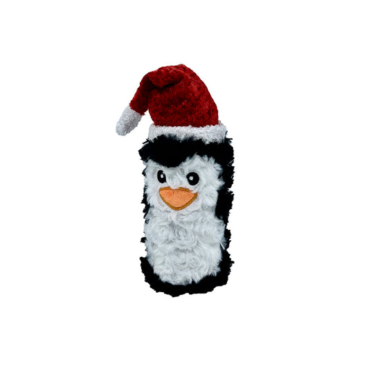 Pet Lou Squeaky Christmas Penguin Bottle Dog Toy - 8"