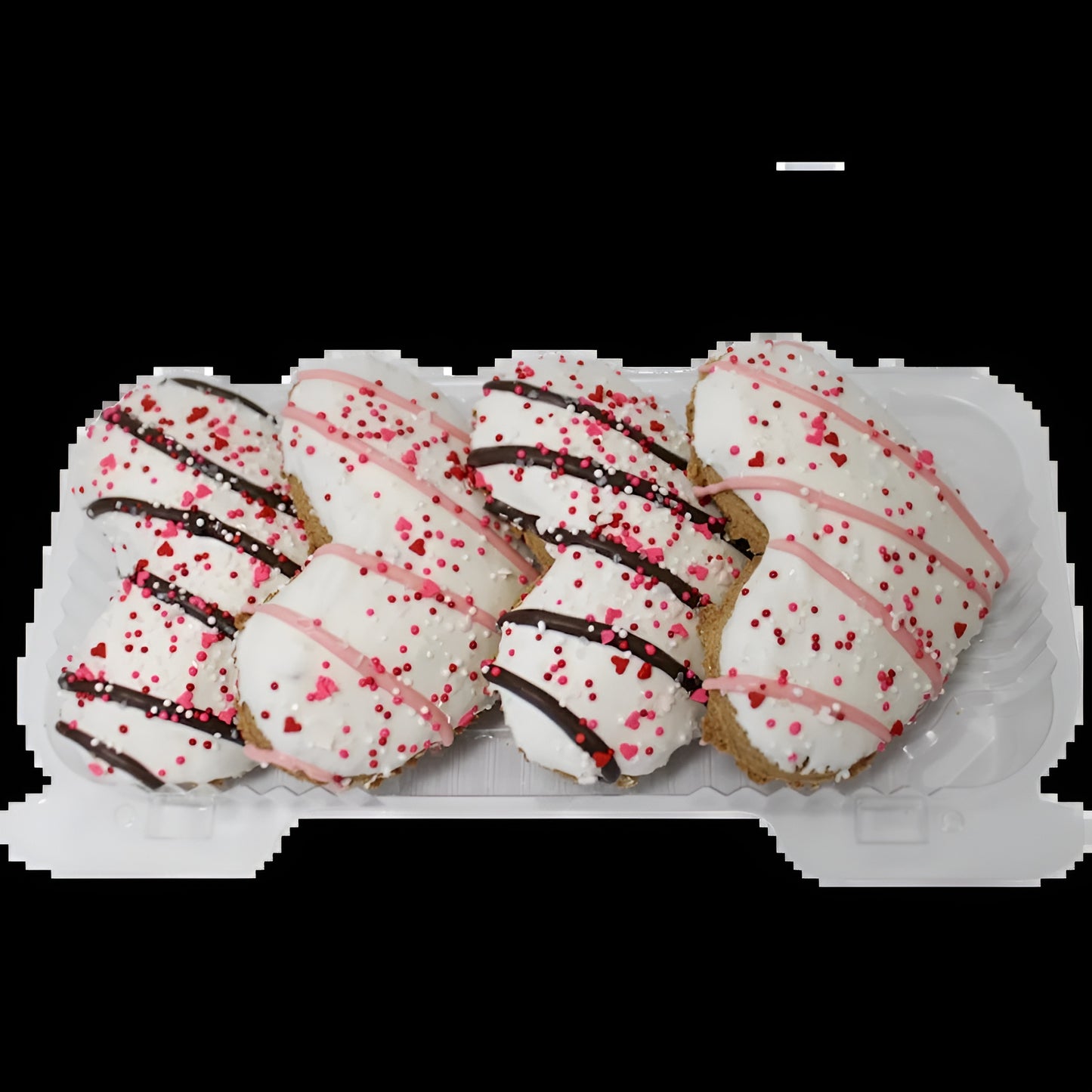 K9 Granola Factory 3" Jumbo Heart Shaped Gourmet Cookie, Happy Valentines Day - 4 pack