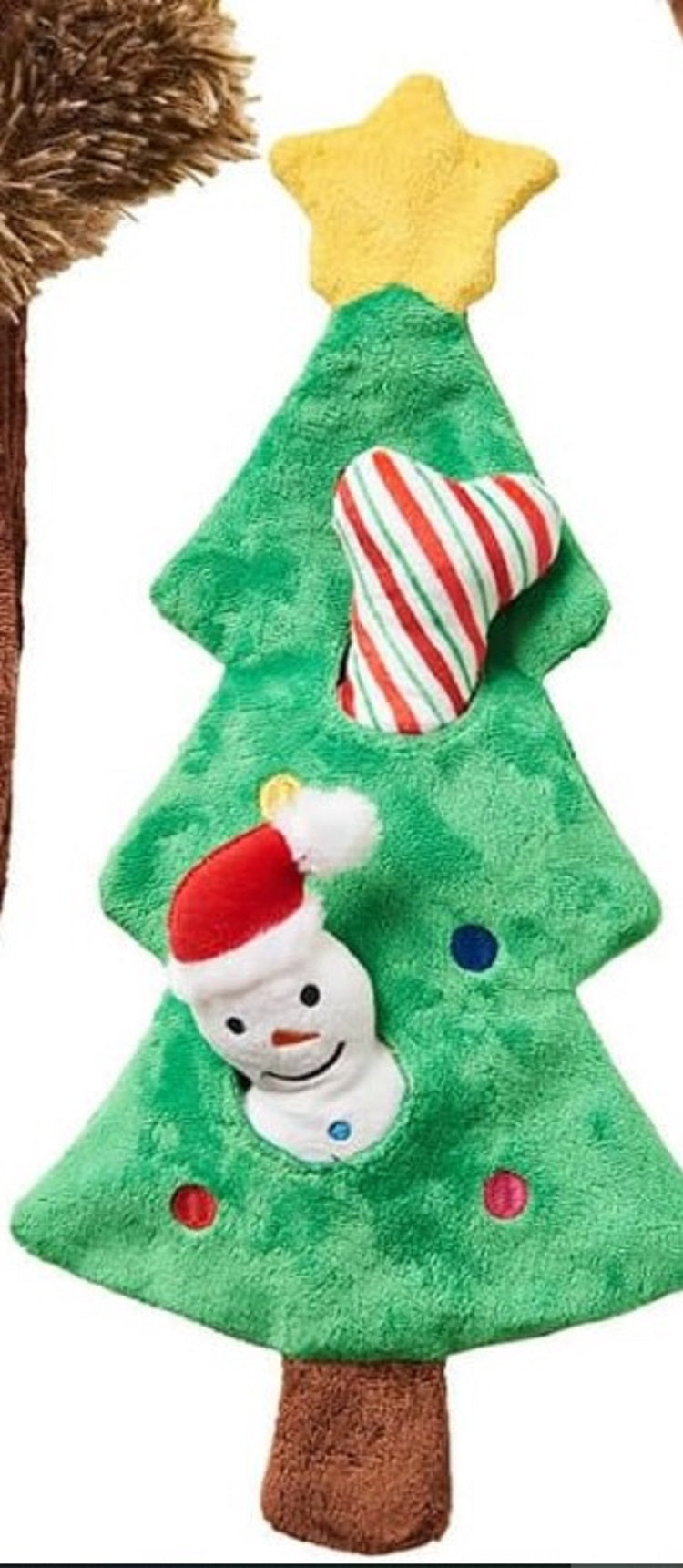 SPOT Christmas Holiday Puzzle Dog Plush Toys- Assorted- ONE Toy