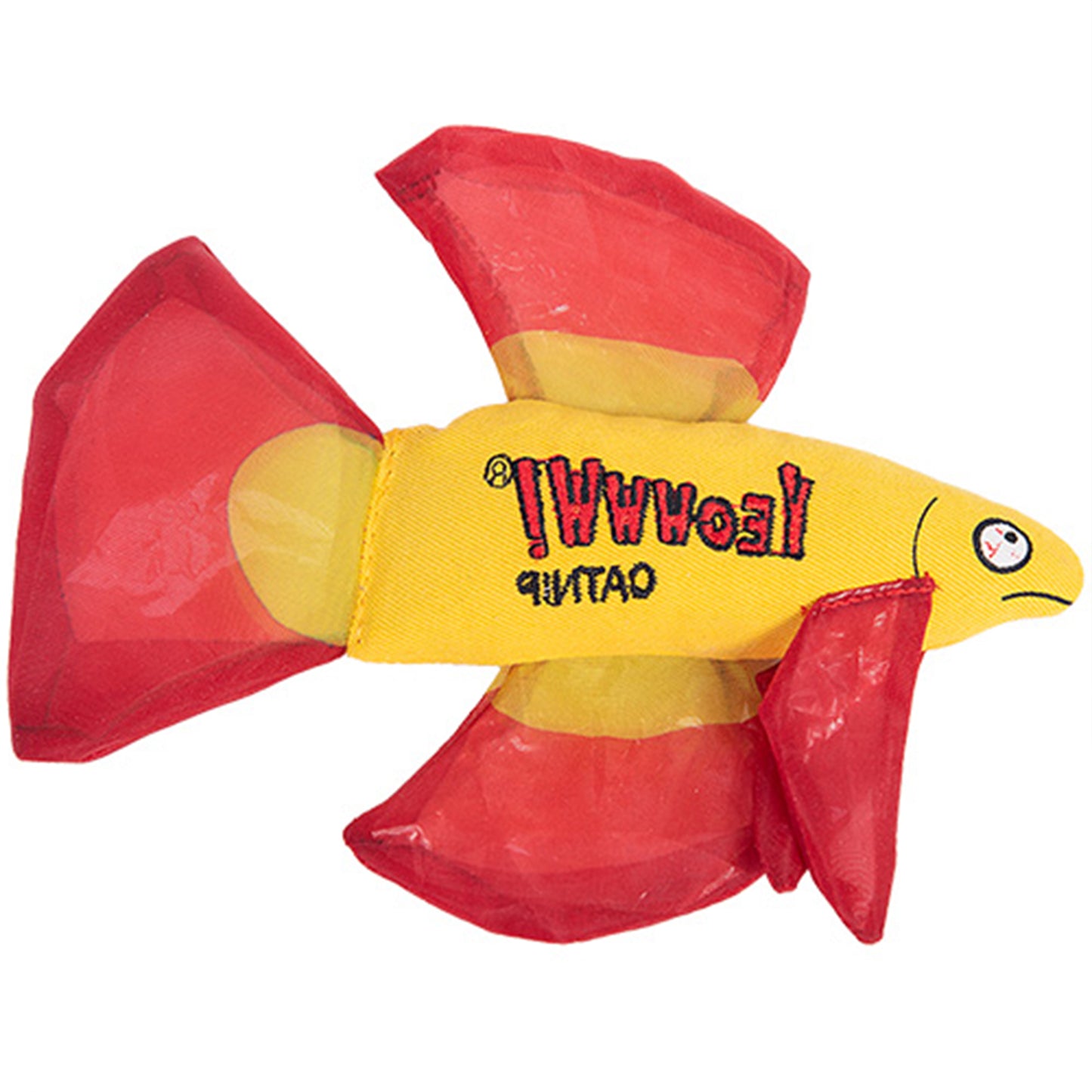 Yeowww! Mo Betta Fish Catnip Filled Cat Toy - Red