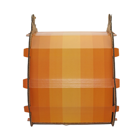 Midlee Halloween Pumpkin Cat Scratcher Cardboard House