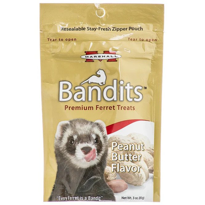 Marshall Bandits Premium Ferret Treats - Peanut Butter Flavor (3 oz)