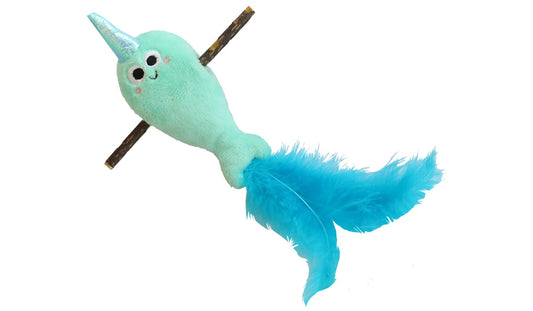 Mad Cat® Narwhal With Catnip & Silvervine Cat Toy