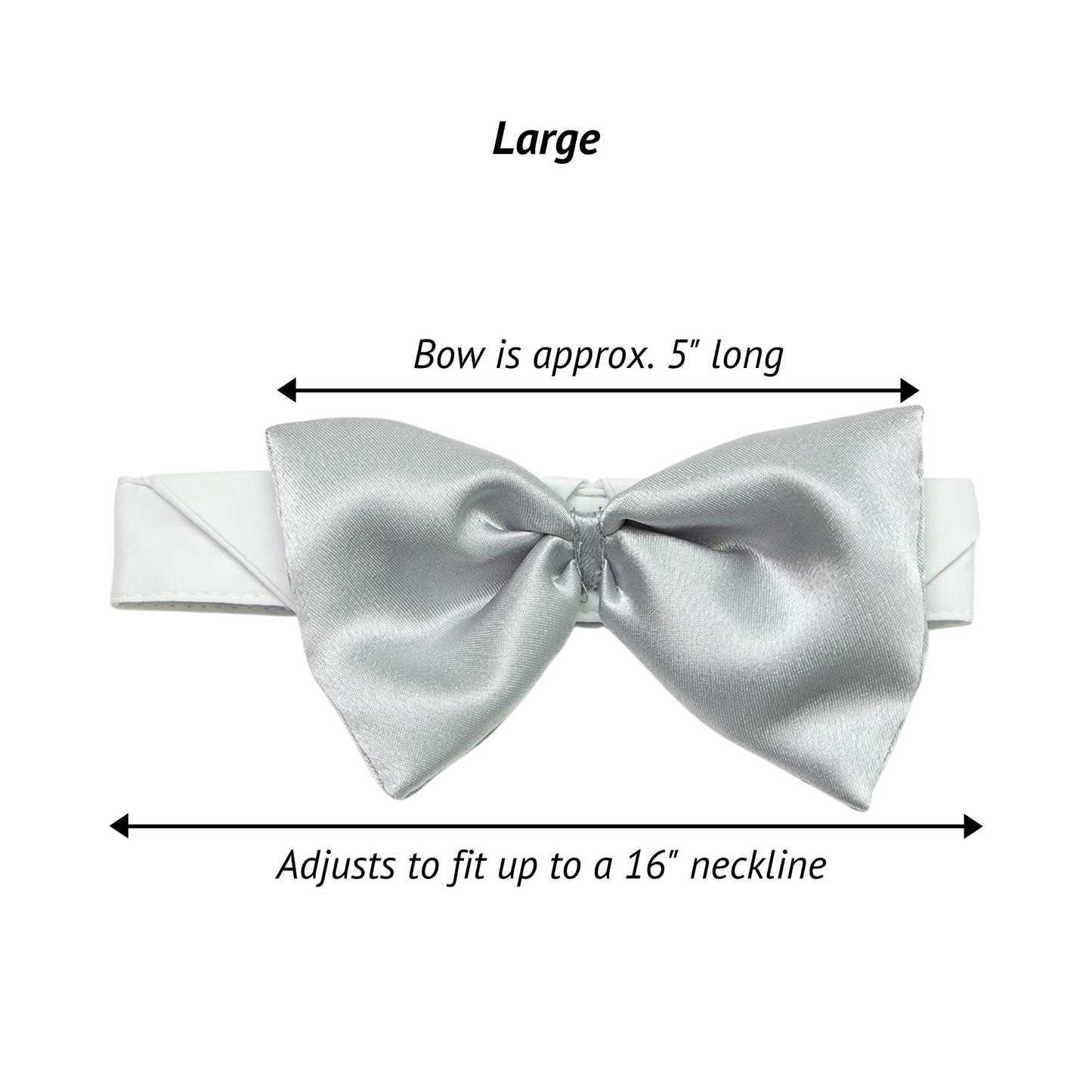 Midlee Satin Bow Tie Dog Wedding Collar