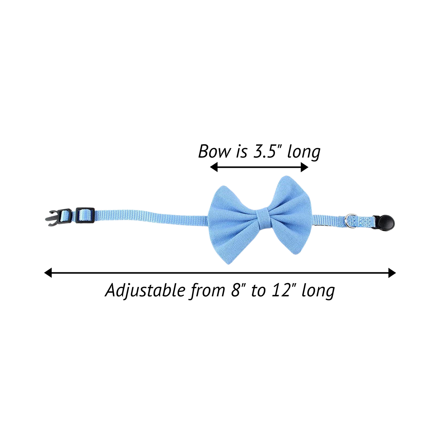 Midlee Bow Tie Cat Collar Canvas