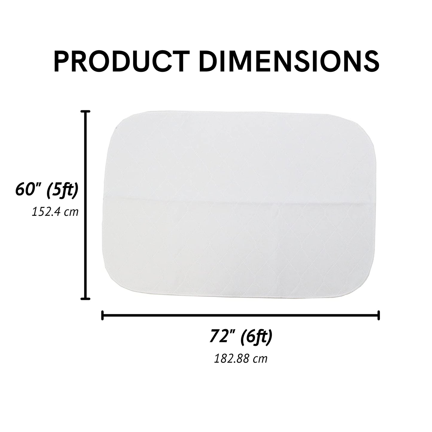 Midlee Washable Pad for Dogs 60" x 72" Pack of 3