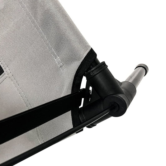 Midlee Grey Dog Cot with Canopy Elevated Pet Bed