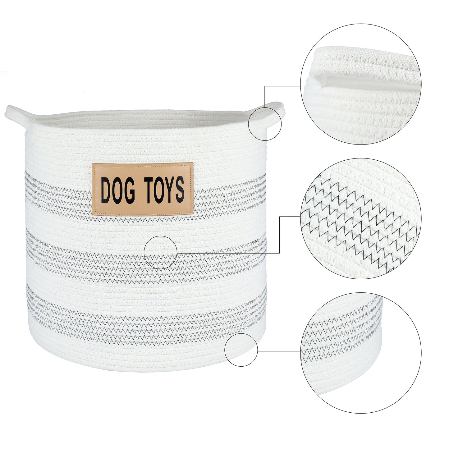 Midlee Dog Toy Rope Cotton Basket