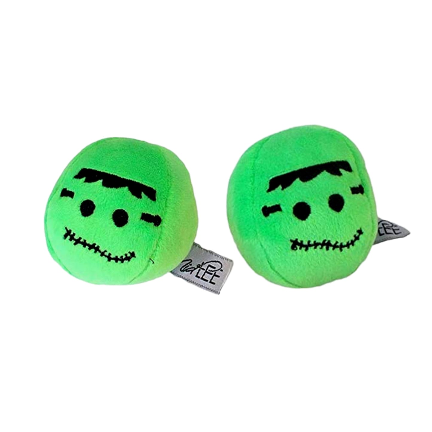 Midlee Silly Face Halloween Balls Plush Dog Toy