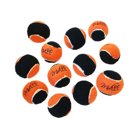 Midlee Orange/Black Dog Halloween Tennis Balls- Set of 6