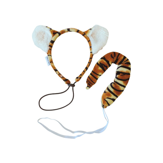 Midlee Tiger Dog Costume Headband & Tail- Large
