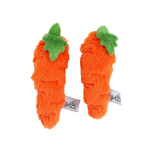 Midlee Plush Carrot Easter Dog Toy- Pack of 2