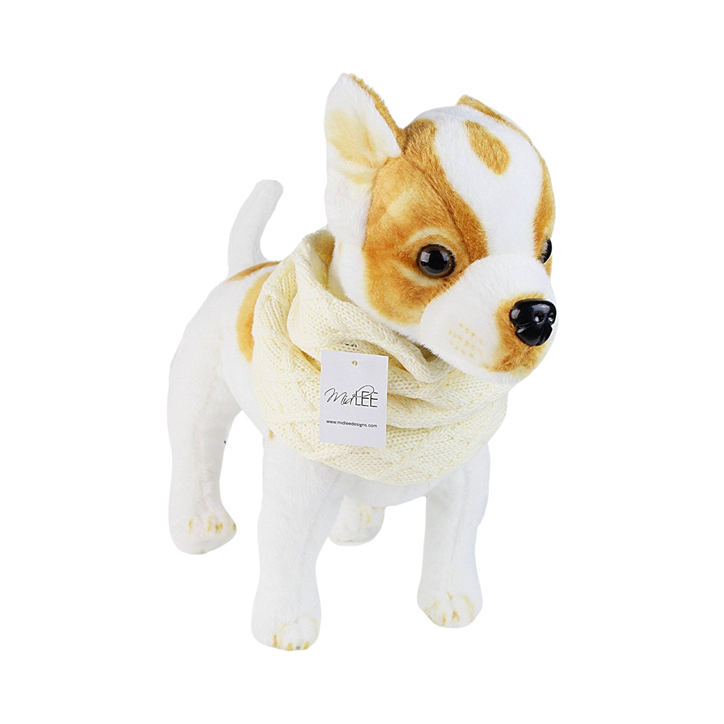 Midlee Cream Knit Infinity Scarf for Dogs (Large)