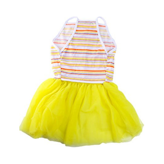 Midlee Colorful Stripe Tutu Large Dog Dress