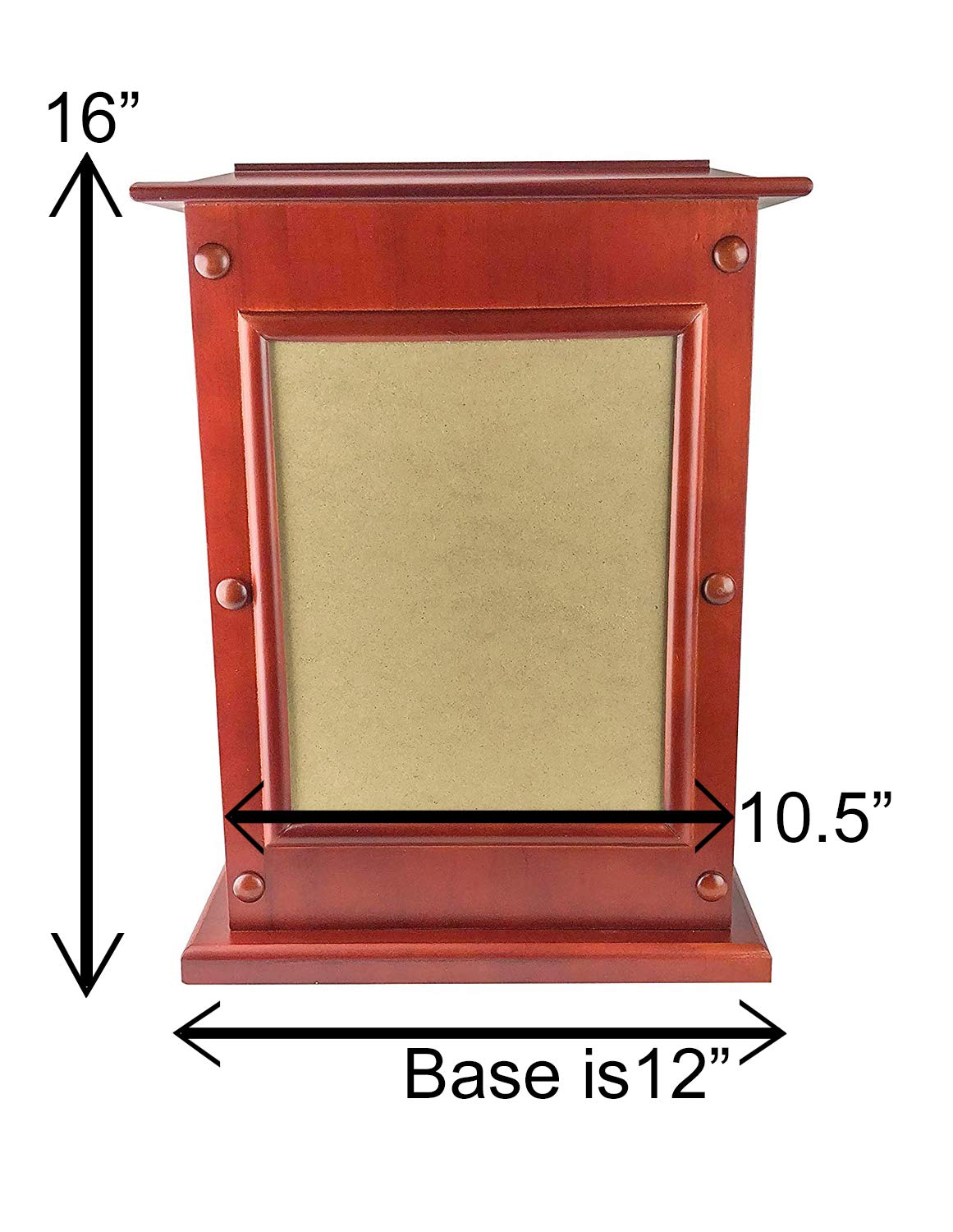 Midlee Horse Urn with Picture Holder 12" x 12" x 16"