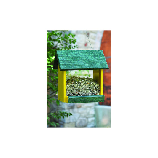 Nature's Select Green/Yellow Hopper Feeder - 10"X 9"X 11"