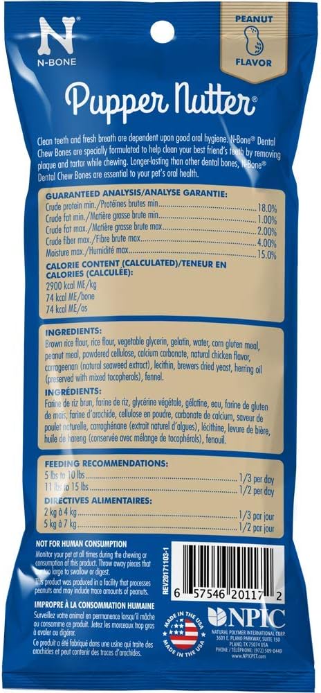 N-Bone Pupper Nutter N-Bone For Small Dogs Small 5-15 lbs (2 Pack)