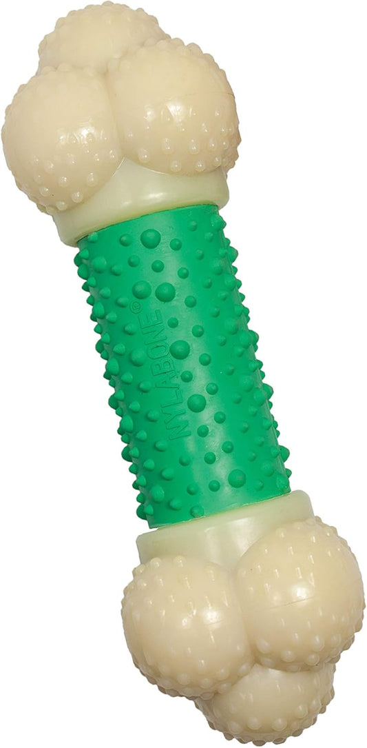 Nylabone Dura Power Chew Double Action Barbell Bone Chew Toy - Bacon Flavor (X-Large/Souper)81420