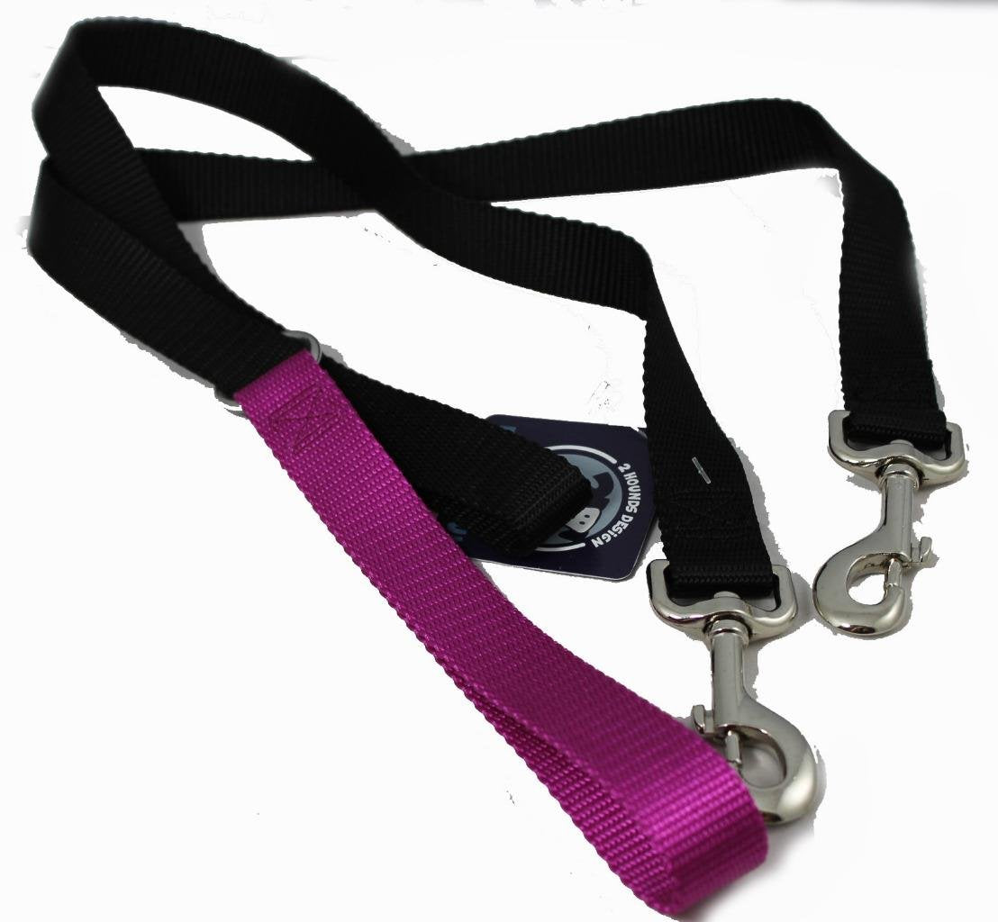2 Hounds Design Freedom No Pull 1 Inch Training LEASH ONLY Works with No Pull Harnesses Raspberry