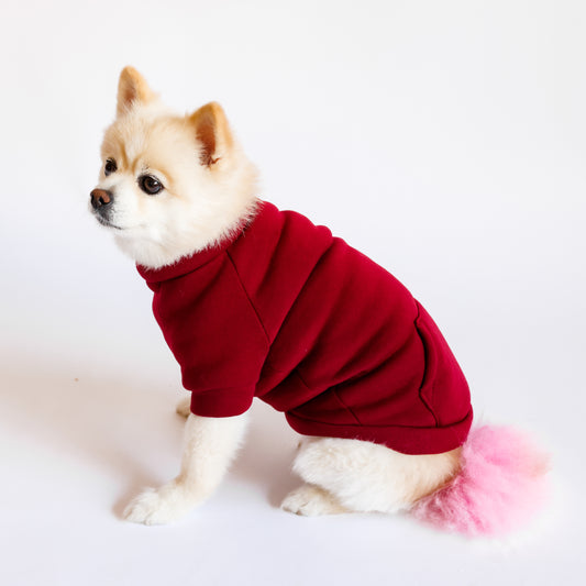 Midlee Burgundy Dog Sweatshirt