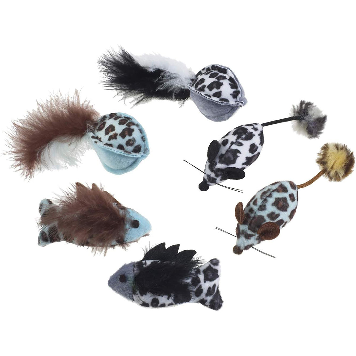Spot Spotnips Rattle with Catnip - Animal Print (2 pack)