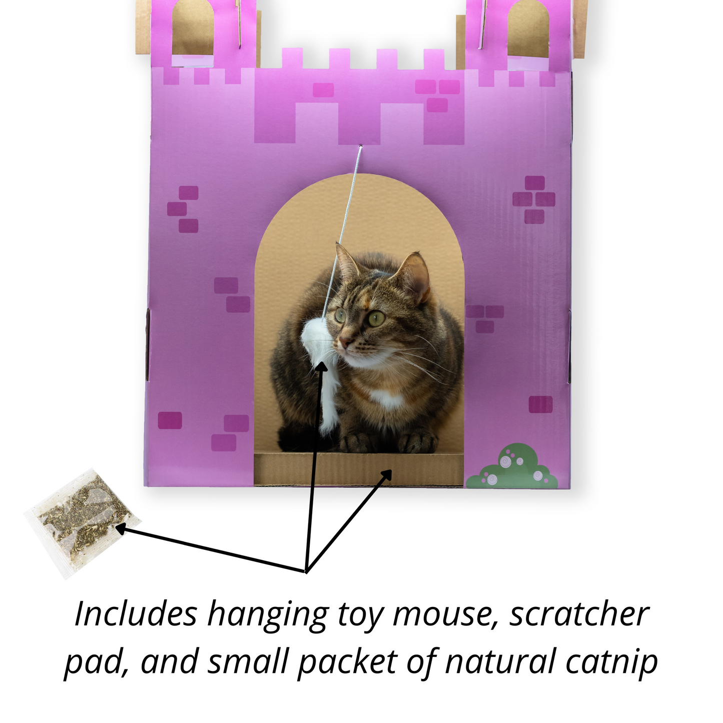 Midlee Pink Princess Castle Cat Scratcher House