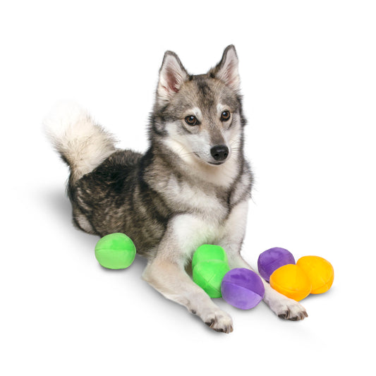 Midlee Squeaky and Crinkley Plush Dog Balls (Refill for Midlee Hide a Ball)
