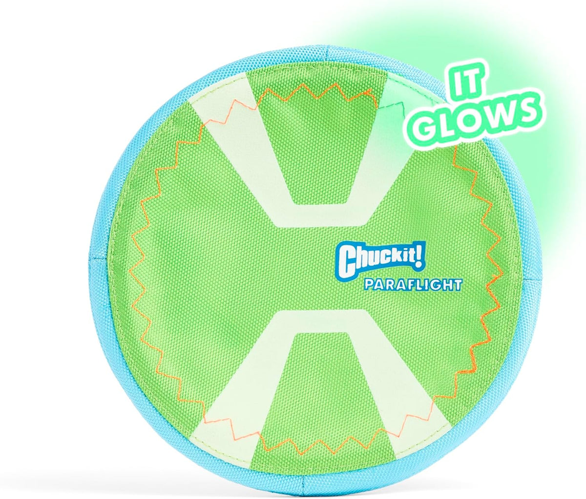 Chuckit Max Glow Paraflight Water Floating Flying Disc Dog Toy - Large-2 Pack