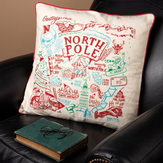 Primitives by Kathy Decorative Super North Pole Holiday Christmas Throw Pillow